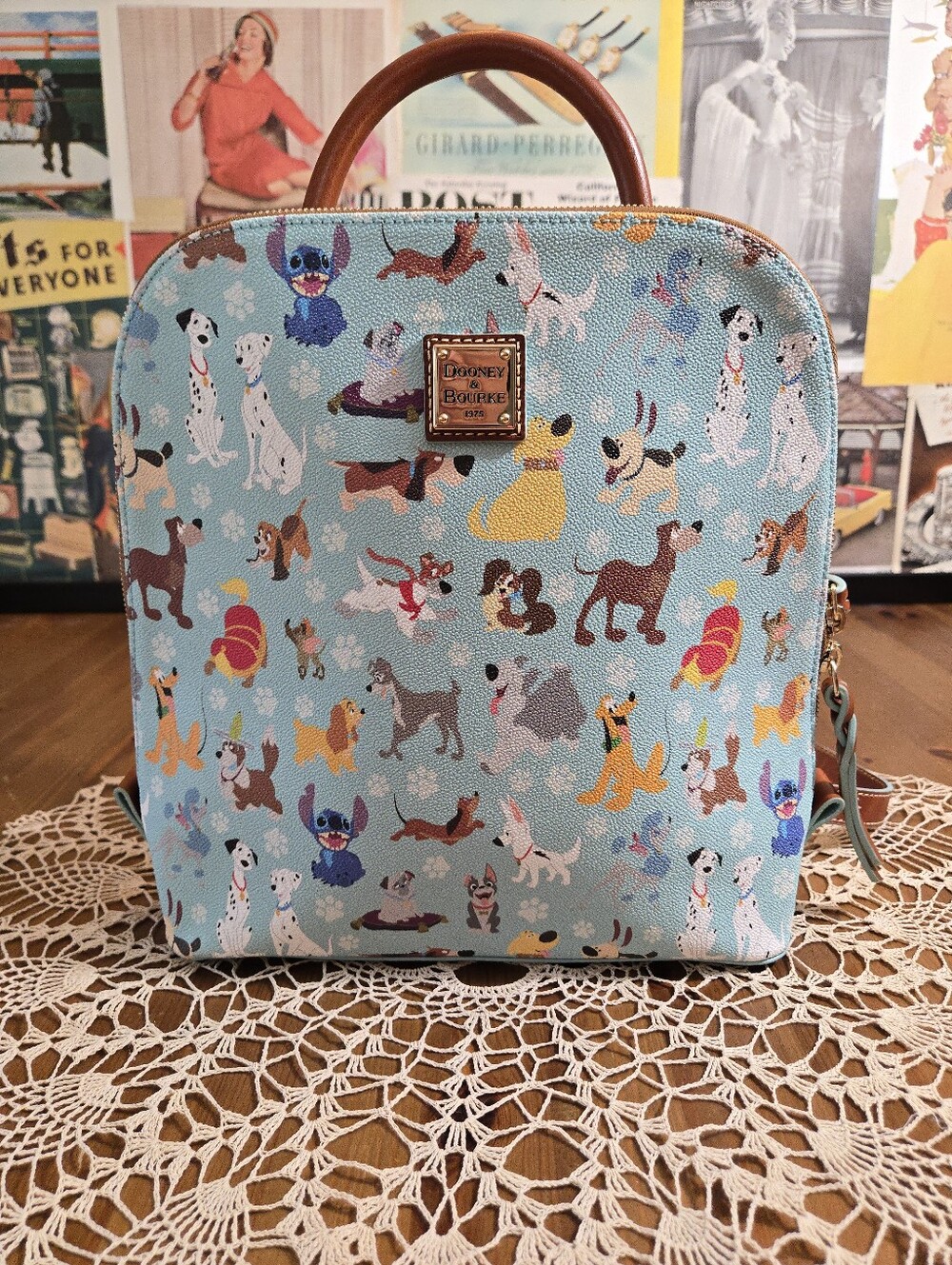 Dooney & Bourke Disney Dogs Print Backpack  - Light Blue